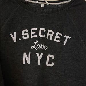Victoria's Secret Black Crew Neck Sweatshirt Medium